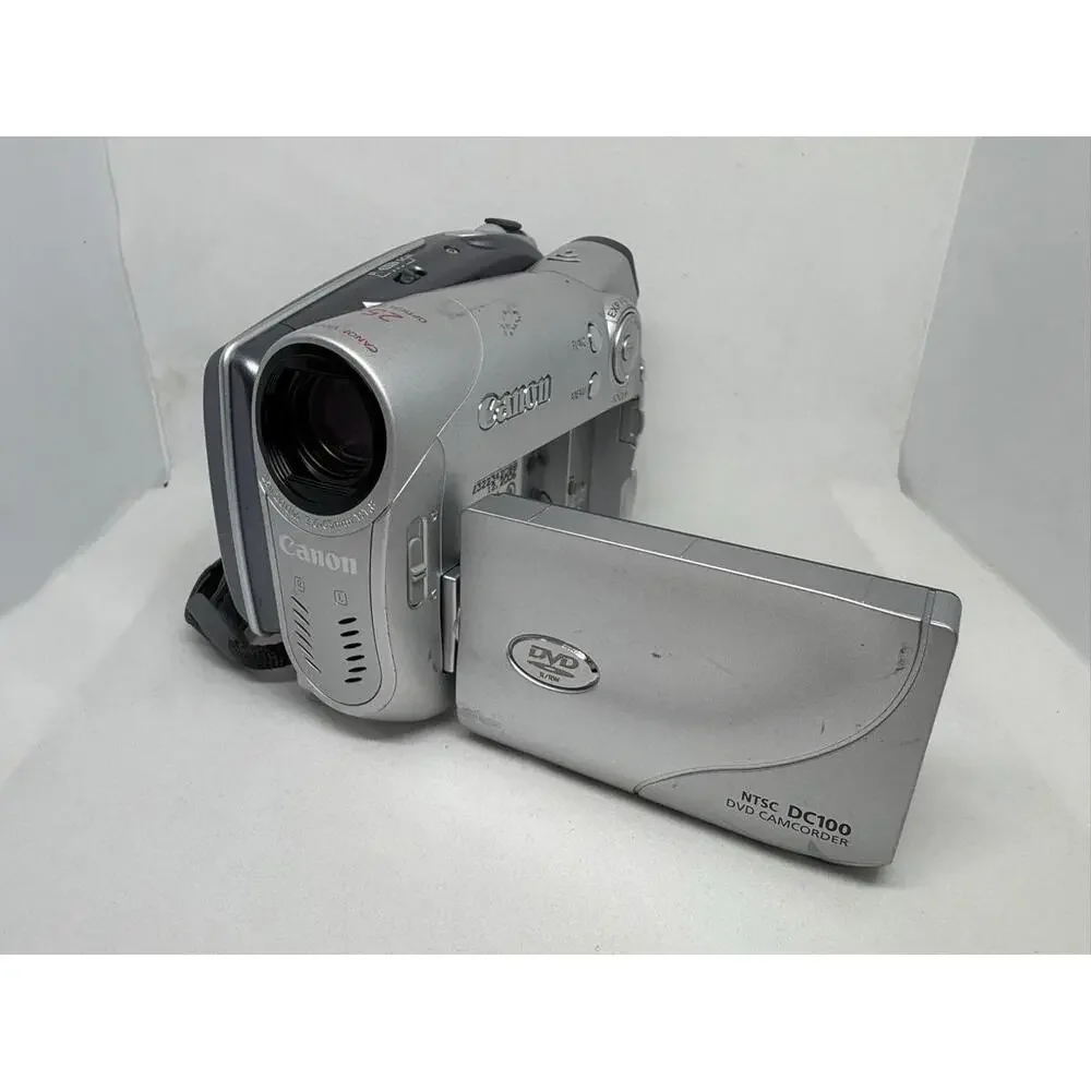 Canon DC100 DVD Camcorder Video Camera NTSC Parts Repair Powers On READ C106